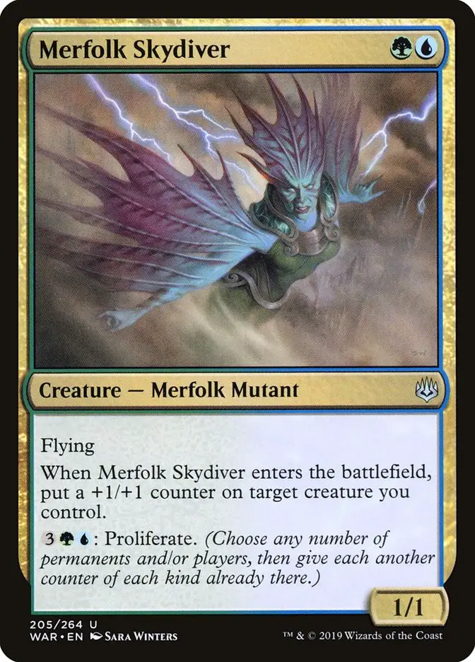 Merfolk Skydiver (War of the Spark)