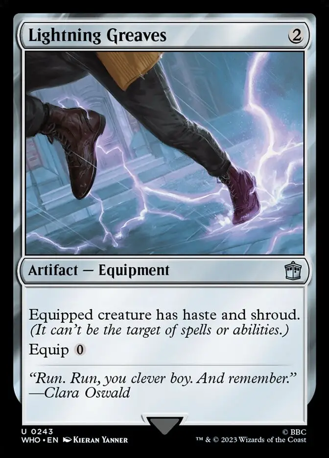 Lightning Greaves • Artifact — Equipment (Doctor Who) - MTG Lightning Greaves • Artifact — Equipment (Doctor Who) - MTG
