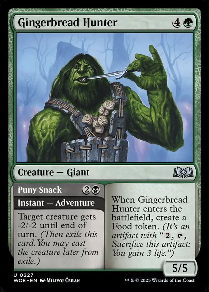 Gingerbread Hunter    Puny Snack (Wilds of Eldraine)