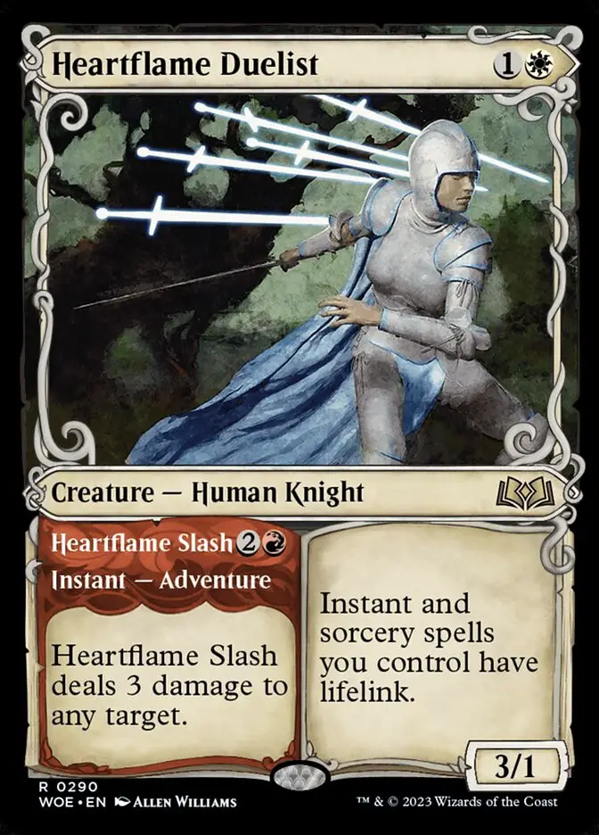 Heartflame Duelist    Heartflame Slash (Wilds of Eldraine)