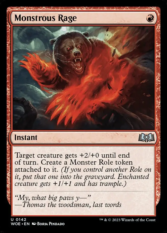 Monstrous Rage (Wilds of Eldraine)