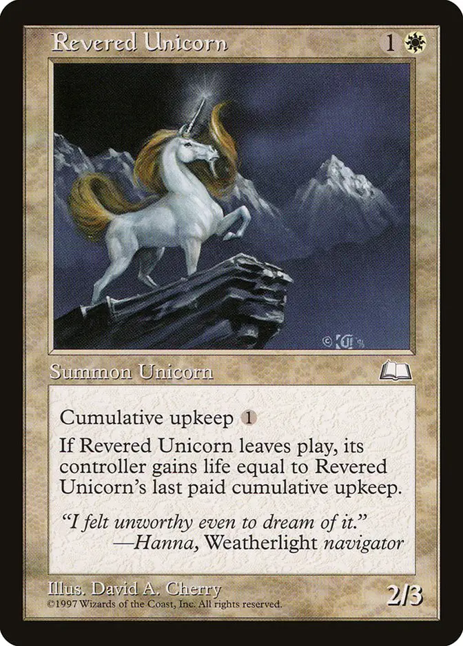 Revered Unicorn (Weatherlight)